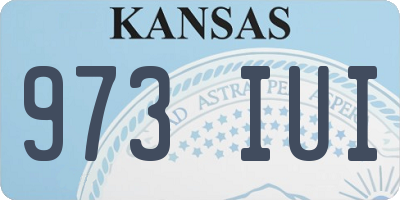 KS license plate 973IUI