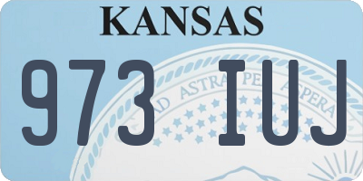 KS license plate 973IUJ