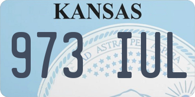 KS license plate 973IUL