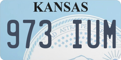KS license plate 973IUM