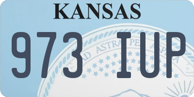 KS license plate 973IUP