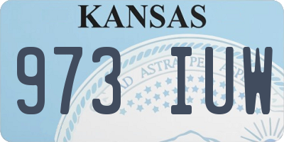 KS license plate 973IUW