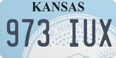 KS license plate 973IUX