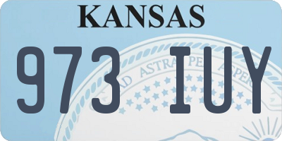 KS license plate 973IUY