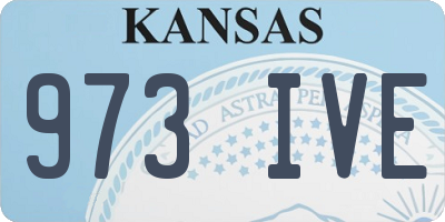 KS license plate 973IVE