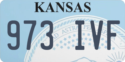 KS license plate 973IVF