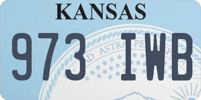 KS license plate 973IWB