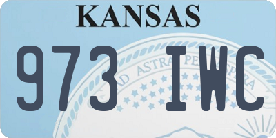 KS license plate 973IWC