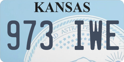 KS license plate 973IWE