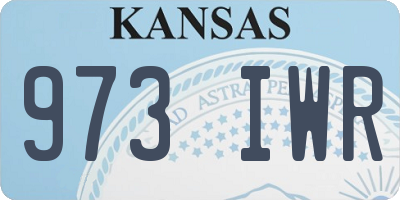 KS license plate 973IWR