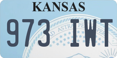 KS license plate 973IWT