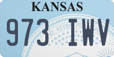 KS license plate 973IWV
