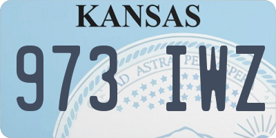 KS license plate 973IWZ