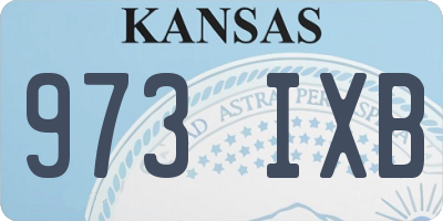 KS license plate 973IXB