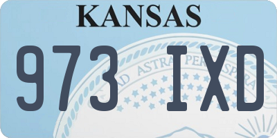 KS license plate 973IXD