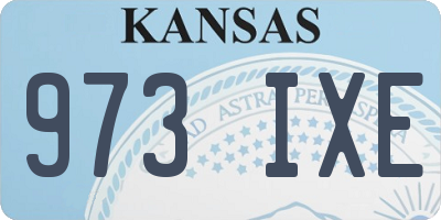 KS license plate 973IXE