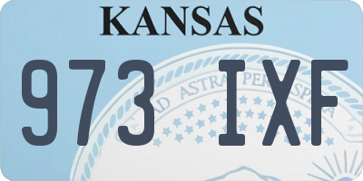 KS license plate 973IXF