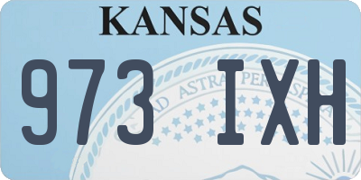 KS license plate 973IXH