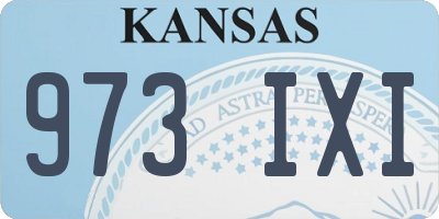 KS license plate 973IXI
