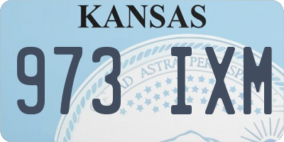 KS license plate 973IXM