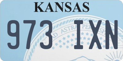 KS license plate 973IXN