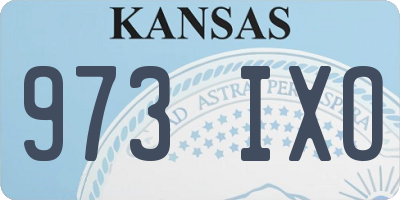KS license plate 973IXO