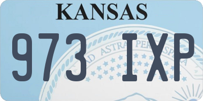KS license plate 973IXP