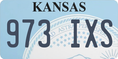 KS license plate 973IXS