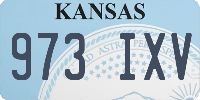 KS license plate 973IXV