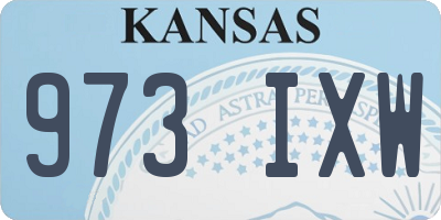 KS license plate 973IXW