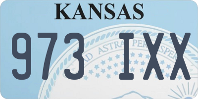 KS license plate 973IXX