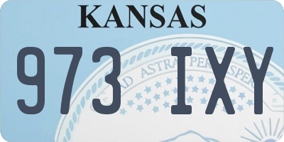 KS license plate 973IXY