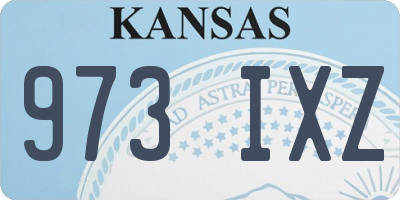 KS license plate 973IXZ