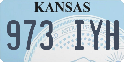 KS license plate 973IYH