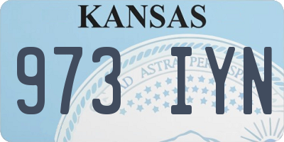 KS license plate 973IYN