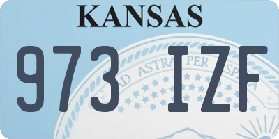 KS license plate 973IZF