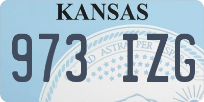 KS license plate 973IZG