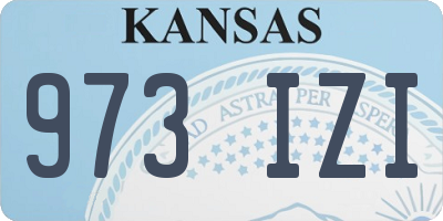 KS license plate 973IZI