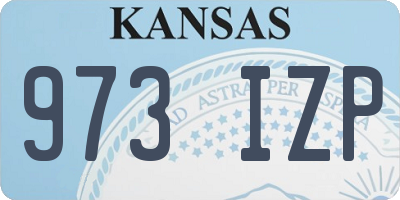 KS license plate 973IZP