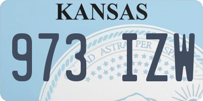 KS license plate 973IZW