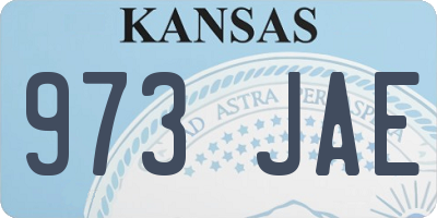 KS license plate 973JAE