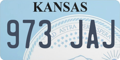 KS license plate 973JAJ