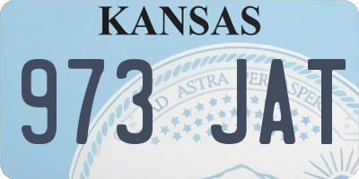 KS license plate 973JAT