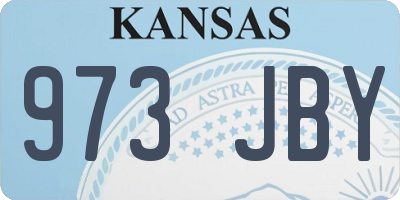 KS license plate 973JBY