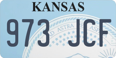 KS license plate 973JCF