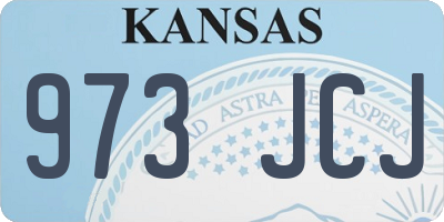 KS license plate 973JCJ