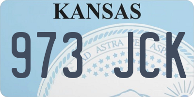 KS license plate 973JCK