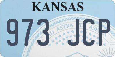 KS license plate 973JCP
