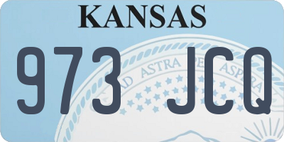 KS license plate 973JCQ