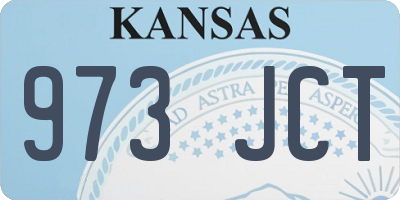 KS license plate 973JCT